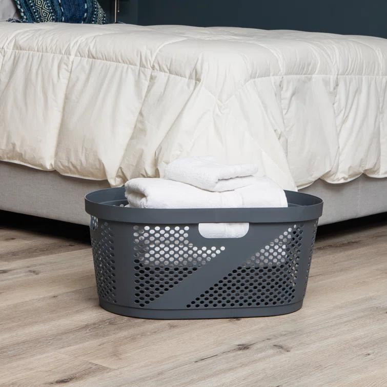 Mind Reader Mind Reader 40L Laundry Basket, Clothes Hamper, Ventilated, Plastic, 23"L x 14.5"W x 10.5"H, 2 Pack (Set of 2)