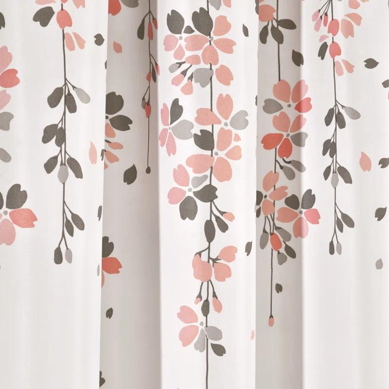 Lush Decor Weeping Flowers Floral Room Darkening Thermal Rod Pocket Curtain Panels (Set of 2)