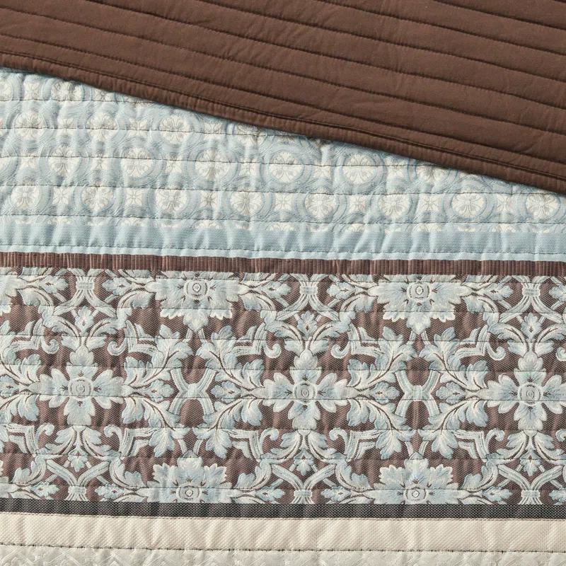 Madison Park Jacquard Quilt Set with Throw Pillows