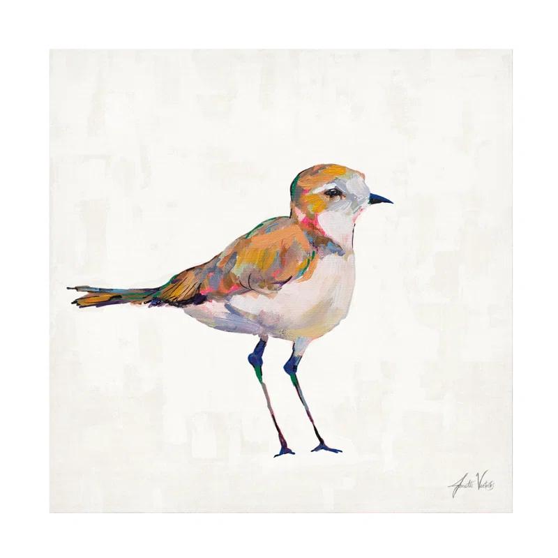 Red Barrel Studio® " Coastal Plover III Linen " by Jeanette Vertentes