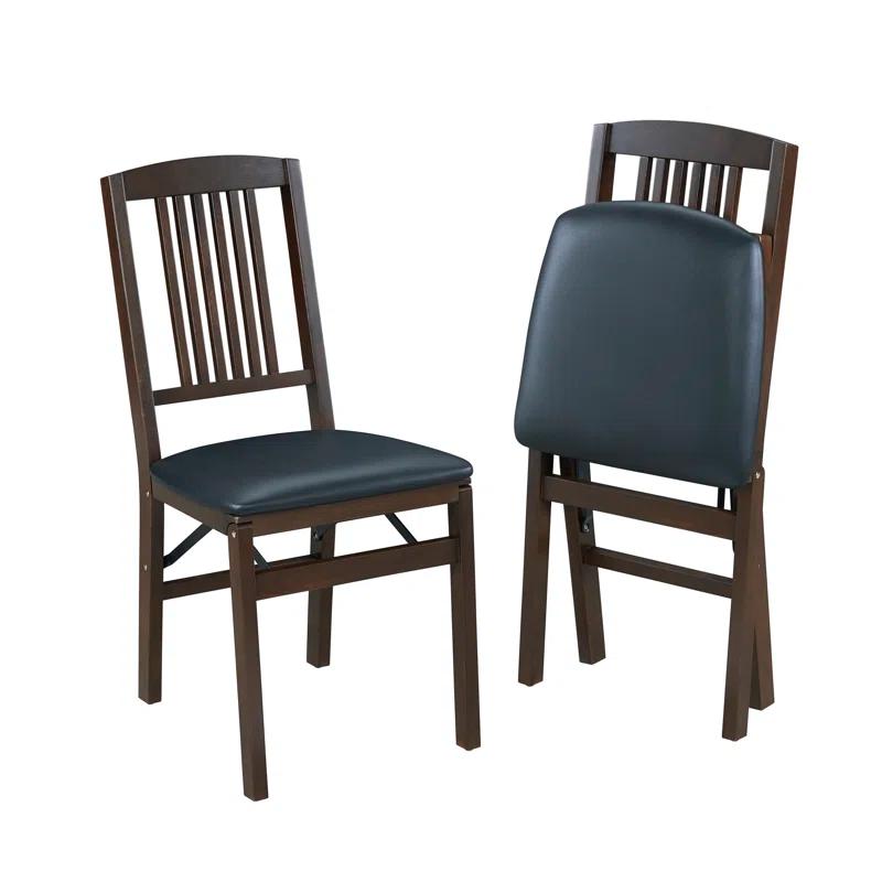 Stakmore Simple Mission Vinyl Padded Folding Chair (Set of 2)