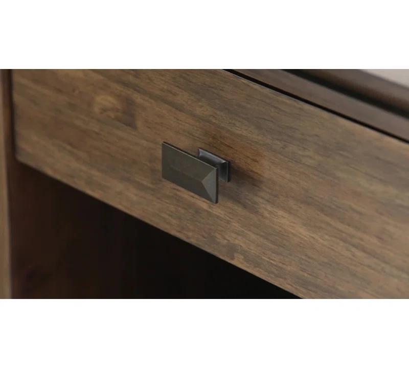 Simpli Home Artisan 24"W Solid Wood Nightstand with Drawer and Shelves