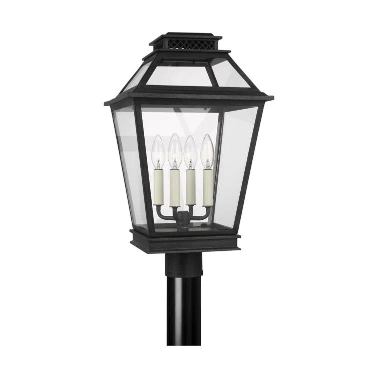 Falmouth Vintage-Inspired 21.63" Dark Weathered Zinc Outdoor Lantern