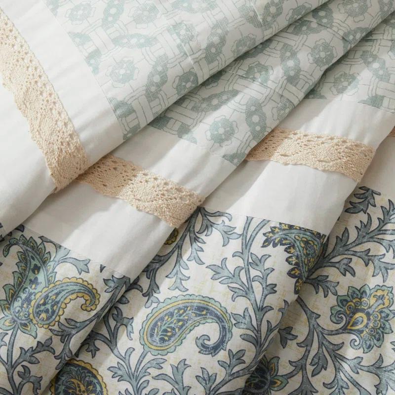 Madison Park Dawn 9 Piece Cotton Percale Comforter Set