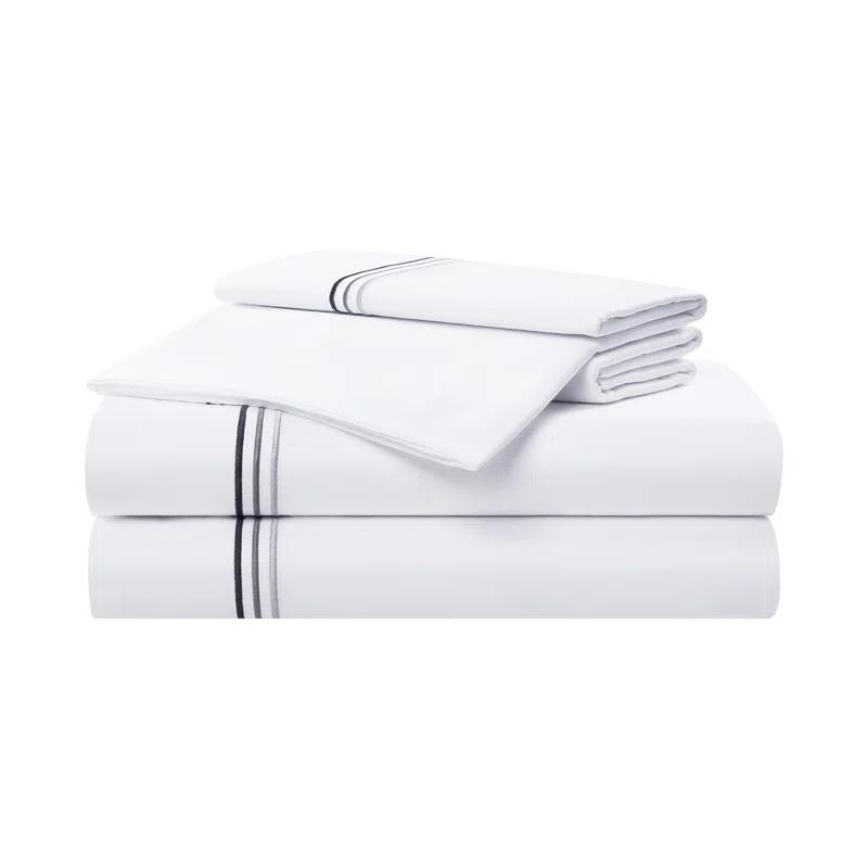 Aston & Arden 600 Thread Count Cotton Sateen Sheet Set Sateen Standard Sheet Set