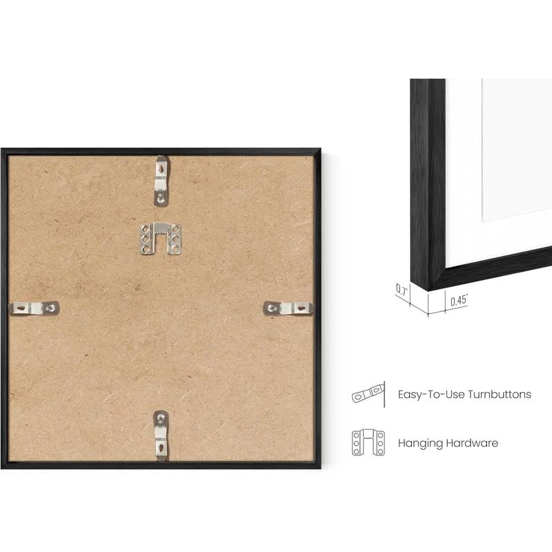 Haus and Hues Matted Square Metal Picture Frames (Set of 1)