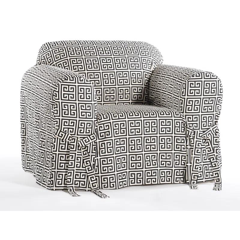 Mercer41 Cotton Box Cushion Armchair Slipcover