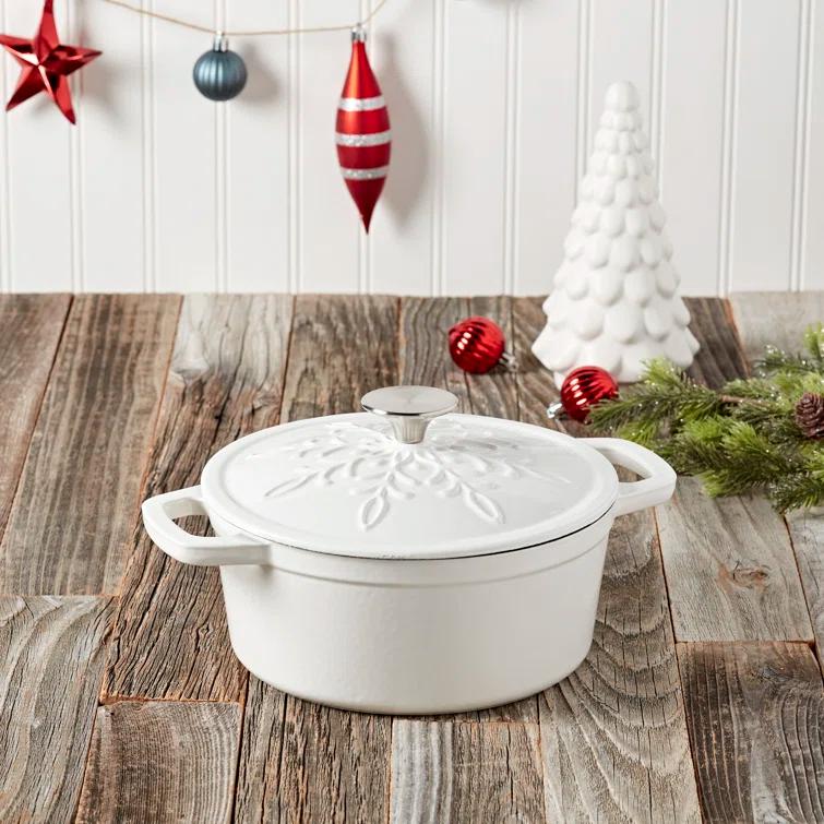 Smith and Clark Holiday Kitchen Smith And Clark 3qt. Enameled Cast Iron Round Dutch Oven