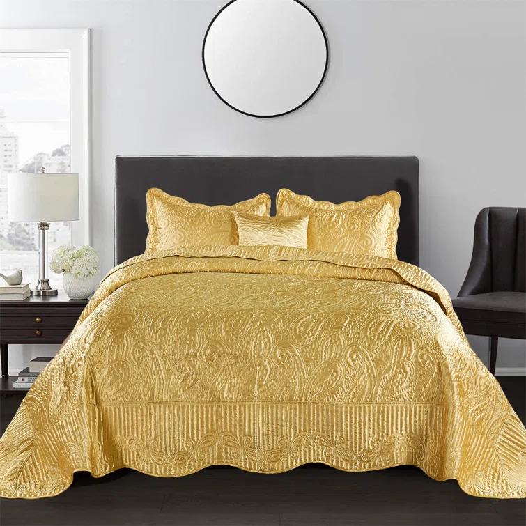 Serenta 4 Piece Quilted Satin Set