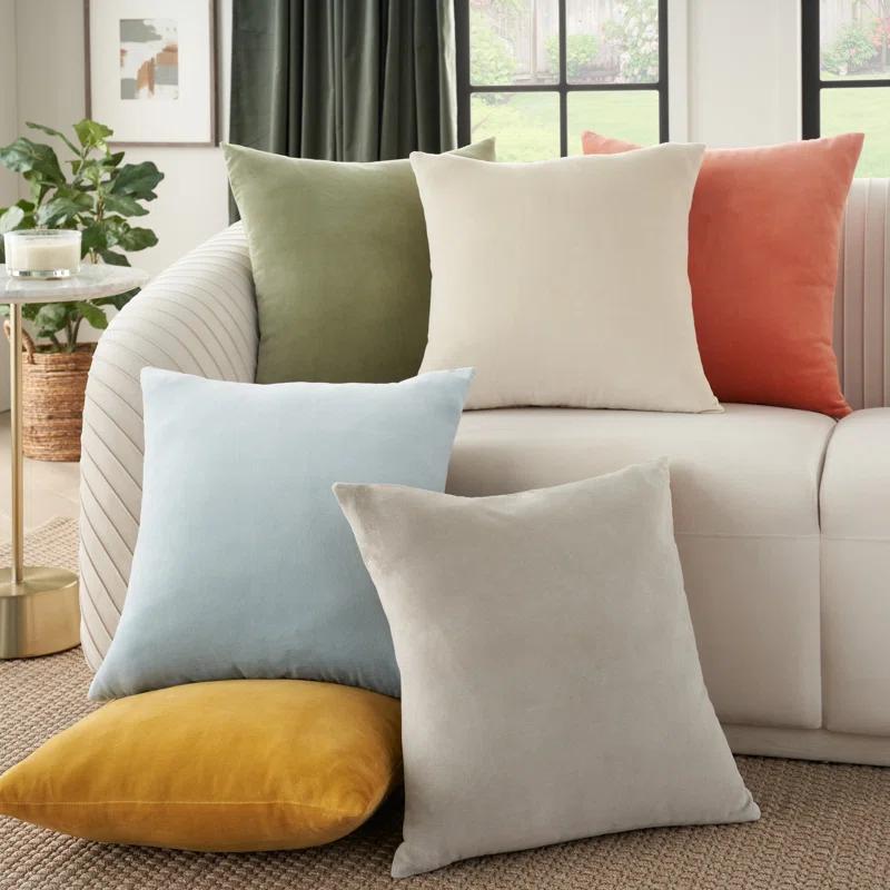 Mina Victory Cotton Throw Pillow Cover & Insert