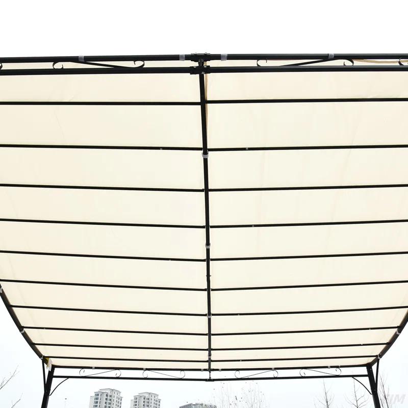 CHENGGUHENGXIN 10' X 10' Steel Outdoor Pergola Gazebo, Patio Canopy With Weather-Resistant Fabric And Drainage Holes For Backyard Pool Deck Garden (Canopy)