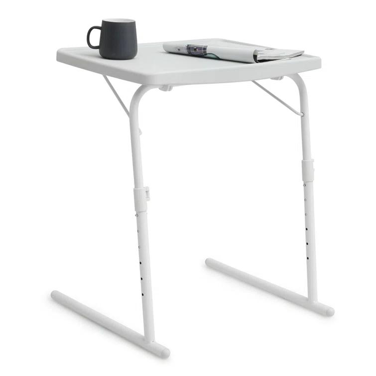 MoNiBloom 22" Tilting TV Tray Folding Table, Adjustable Height Foldable Laptop Desk for Bedside Sofa Working