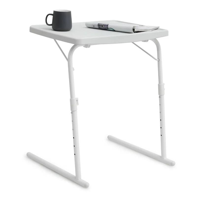 MoNiBloom 22" Tilting TV Tray Folding Table, Adjustable Height Foldable Laptop Desk for Bedside Sofa Working