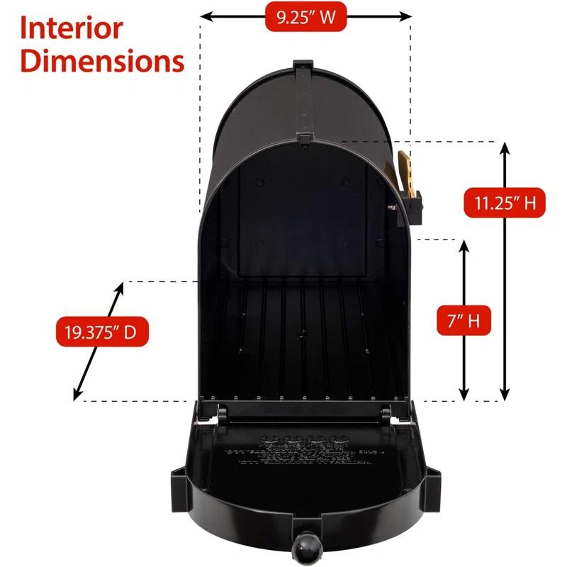 ATC CABINETS Deluxe Mailbox Package, Black