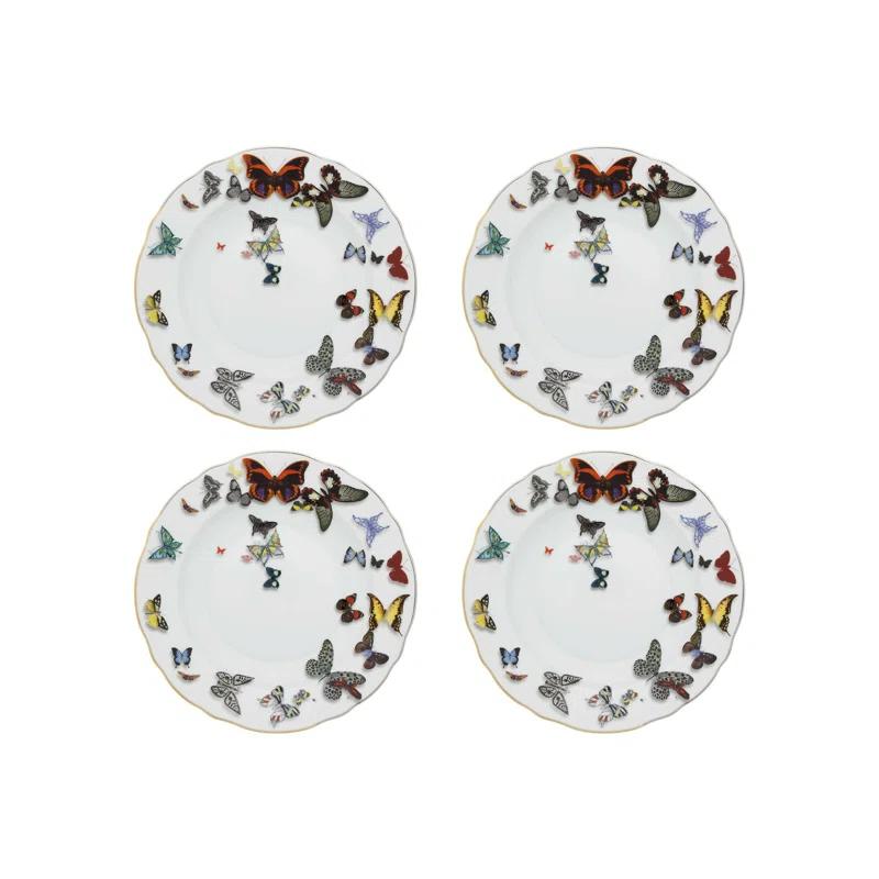 Vista Alegre 8.937'' Handmade Porcelain China Appetizer Plate (Set of 4)