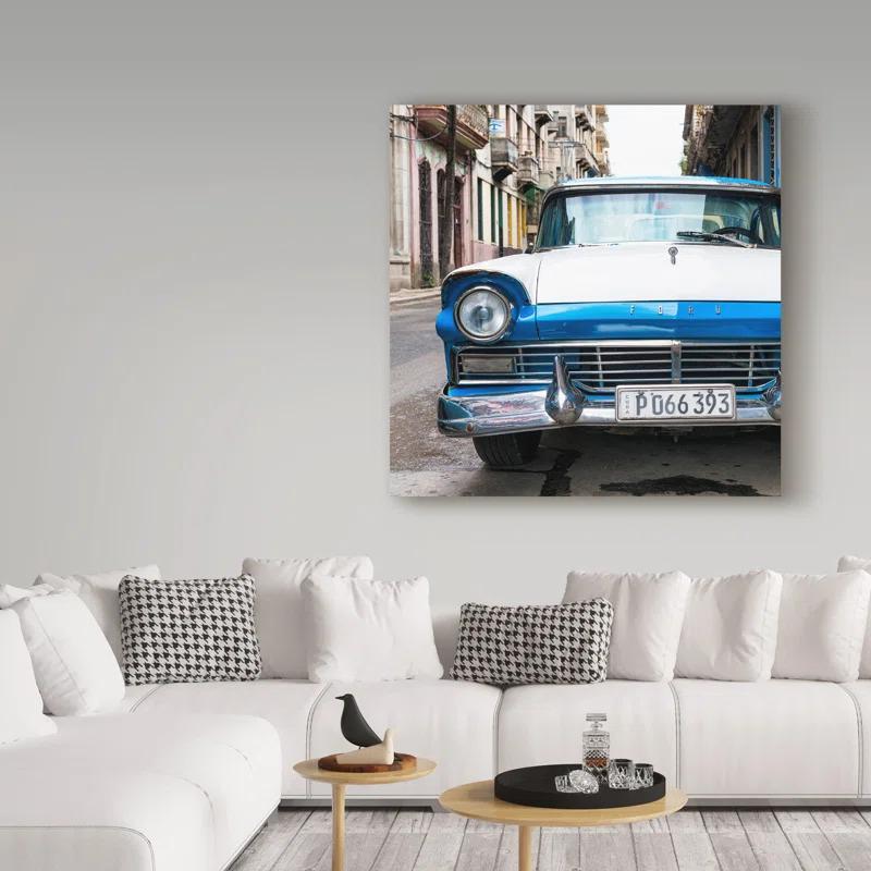 Trademark Fine Art Philippe Hugonnard " Old Ford Blue Car " by Philippe Hugonnard
