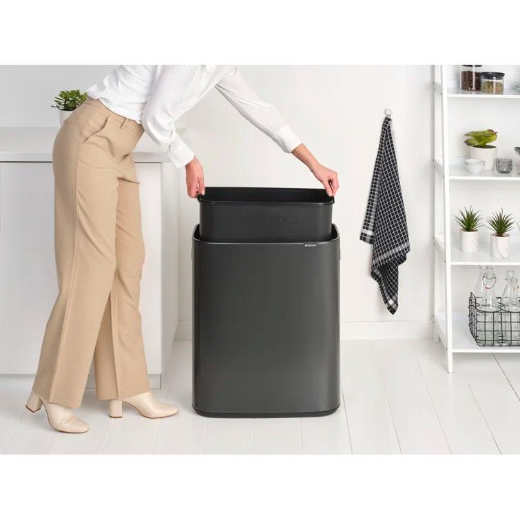 Brabantia Bo Touch Top Trash Can, 16 Gallon