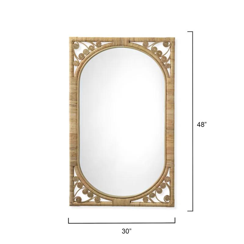 Primrose Rattan Flat Wall Mirror