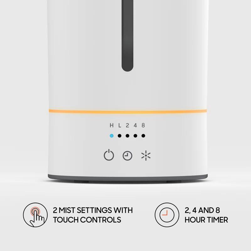 Sharper Image Mist Eight 0.65 Gallons Cool Mist Ultrasonic Tabletop Humidifier