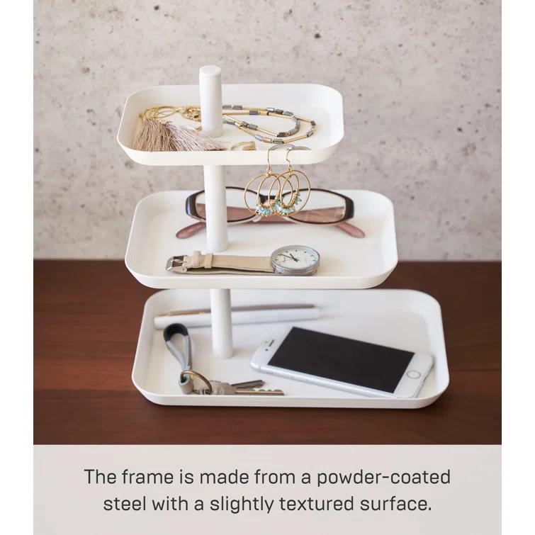 Yamazaki Home 3-Tier Accessory Tray - Jewelry Holder & Storage Organizer, Steel
