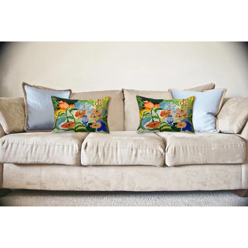 Indoor/Outdoor Reversible Throw Pillow