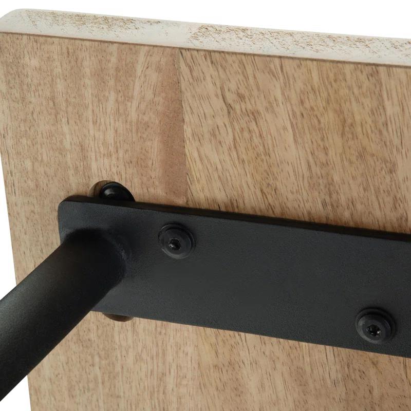 Simpli Home Berkeley 56"W Solid Mango Wood Industrial Entryway Bench with Sturdy Metal Legs & Reviews | Wayfair