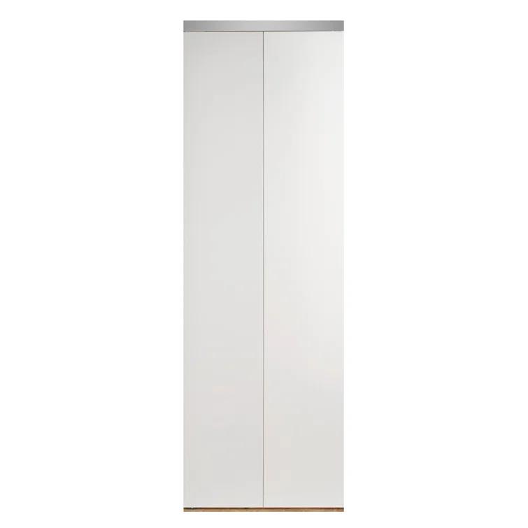 Custom Door and Mirror 80'' Solid + Manufactured Wood Flush Painted Bi-Fold Door