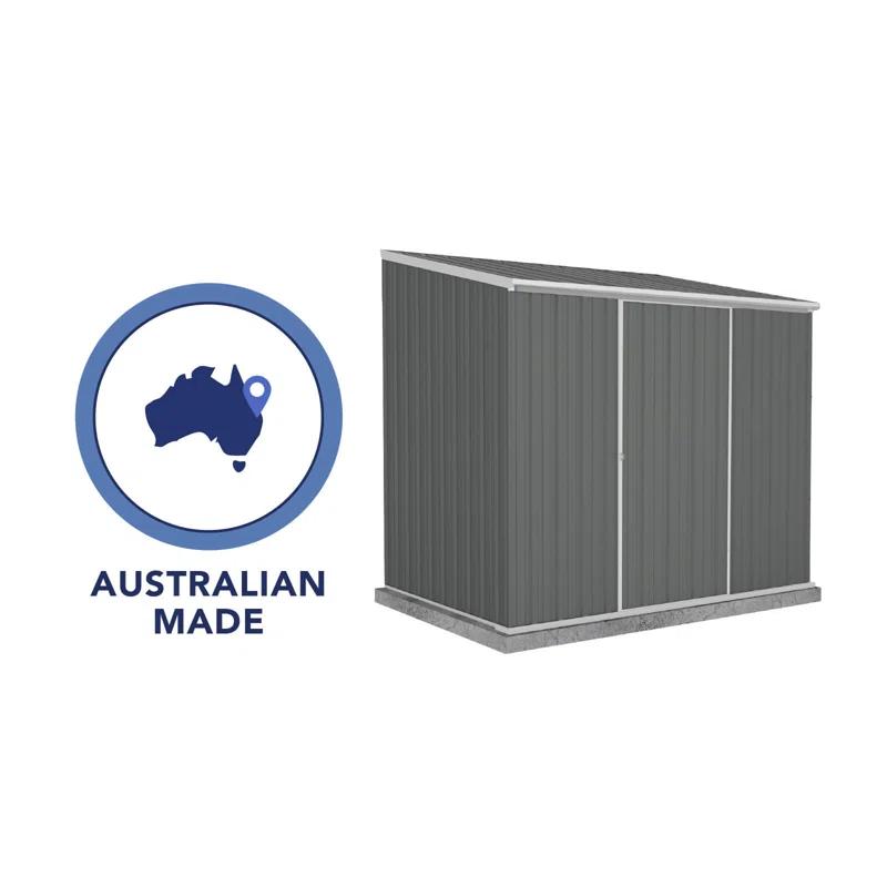 Absco Absco EZI Slider 5 ft. W x 7 ft. D Galvanized Steel Storage Shed