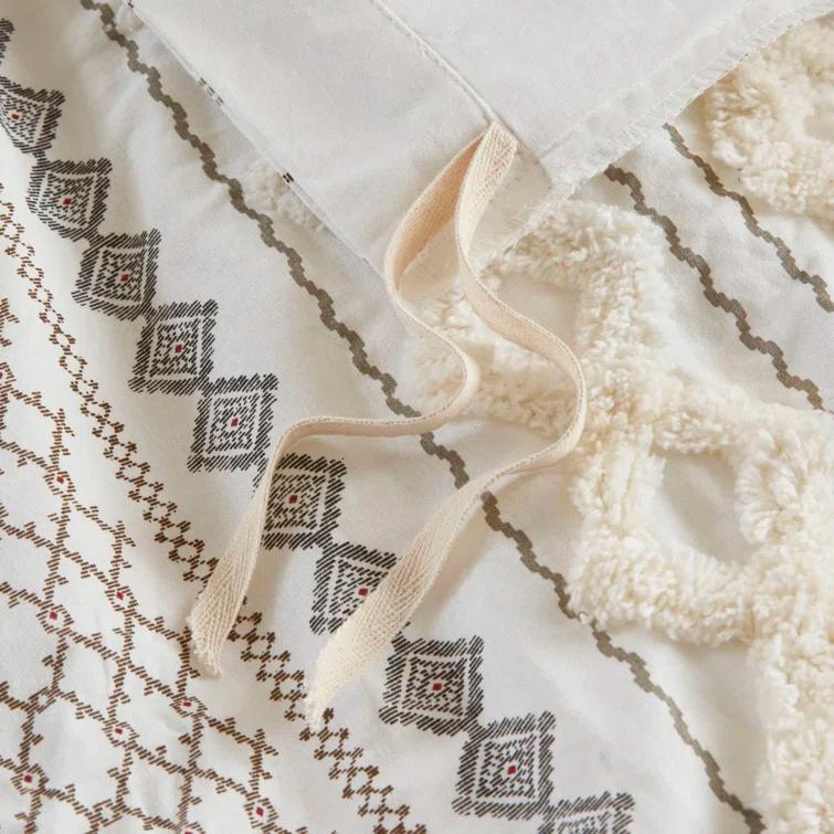 INK+IVY Imani Cotton Printed Duvet Cover Set