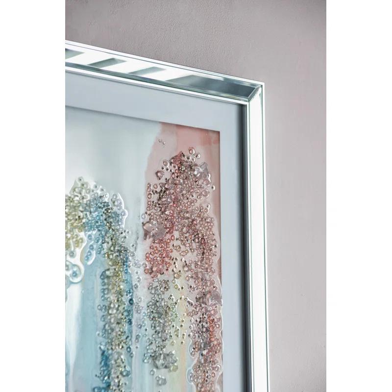 A&B Home Jennings Crystal Mirror Framed Wall Art - Set Of 2 - 23.5" X 35.5" - Multicolor | Wayfair