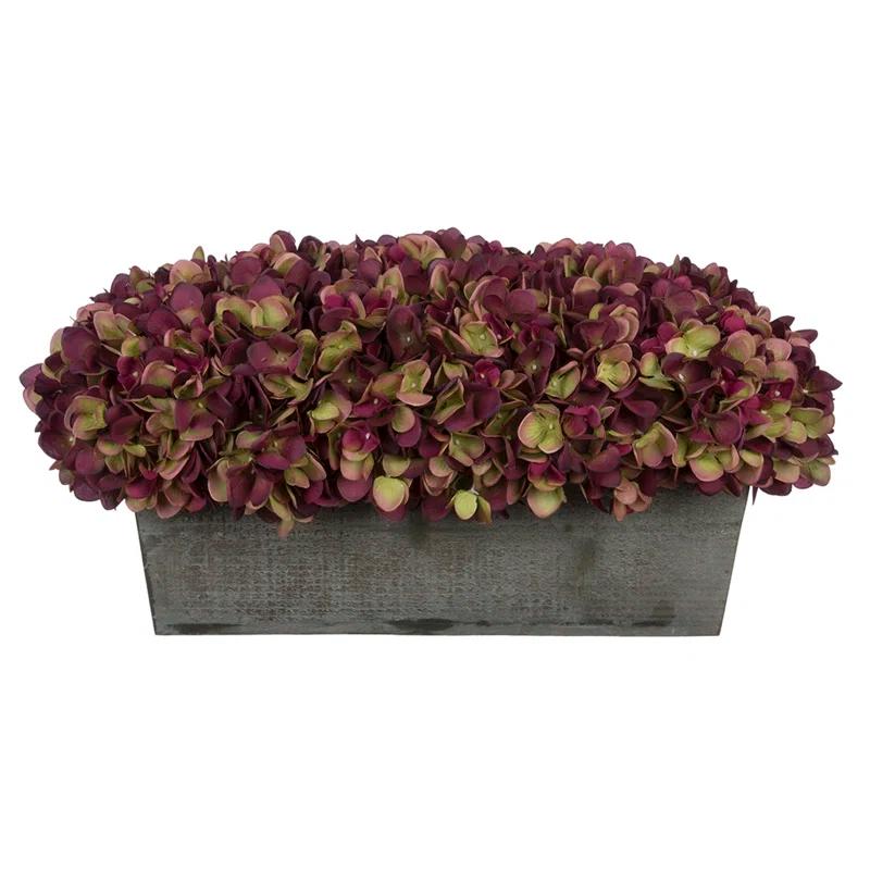 Primrue Synthetic Fabric Hydrangea Arrangement in Planter