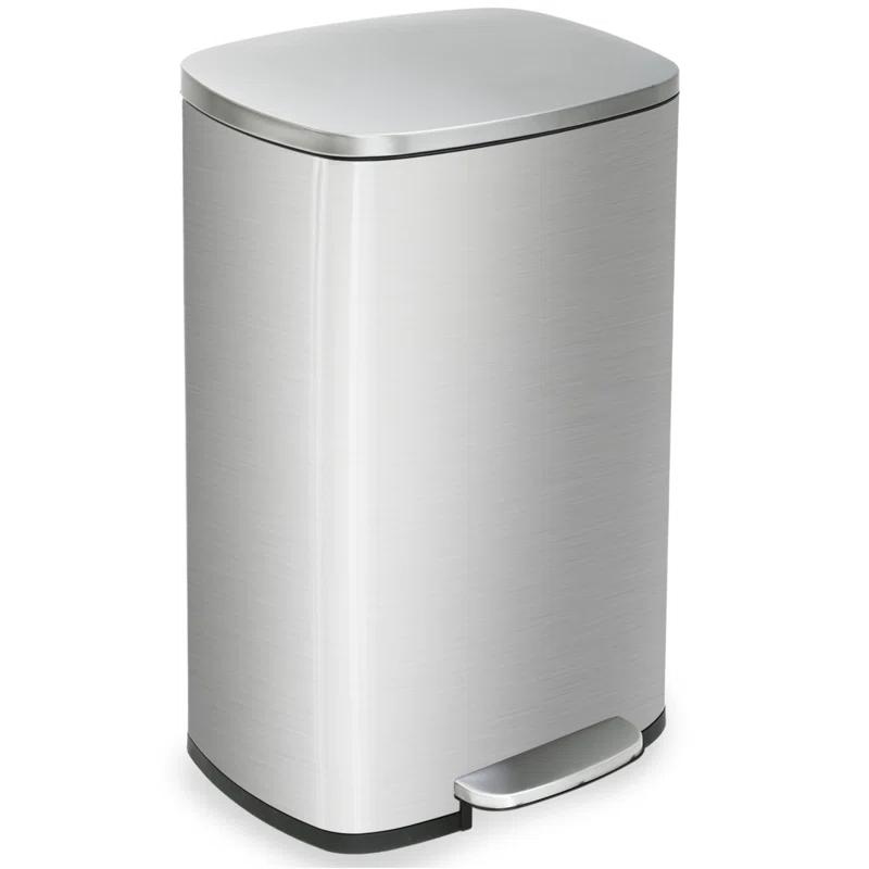 FDW Steel Step On Trash Can - 13 Gallons