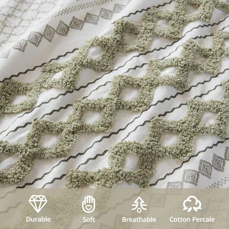 INK+IVY Imani Cotton Printed Duvet Cover Set