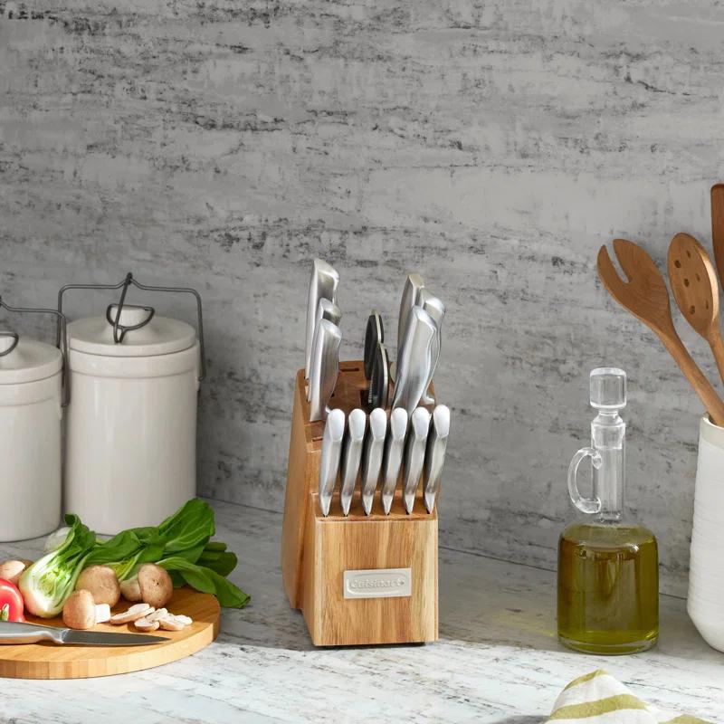 Cuisinart Cuisinart Elite Series 15 Piece Stainless Steel Block Set with Acacia Block (Set of 15)