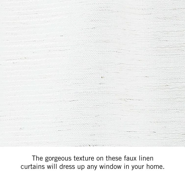 Nautica Nautica Synthetic Solid Color Sheer Rod Pocket Curtain Panels