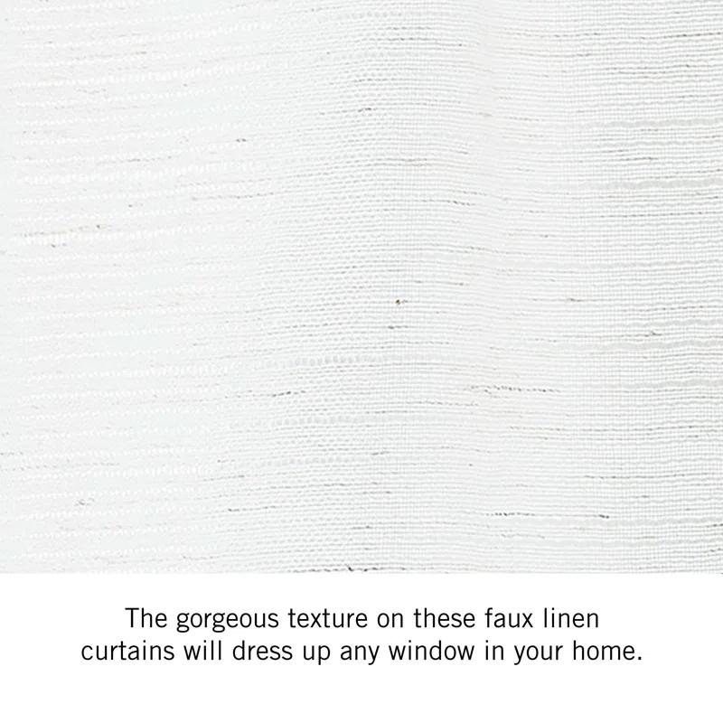 Nautica Nautica Synthetic Solid Color Sheer Rod Pocket Curtain Panels