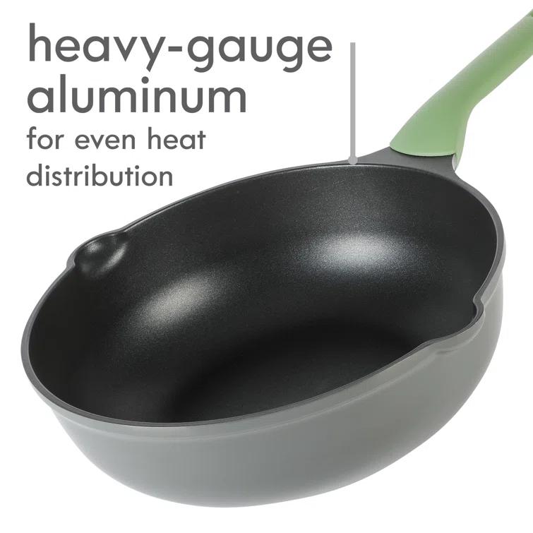 Kenmore Theodore 6 Quarts Non-Stick Aluminum Saute Pan with Lid