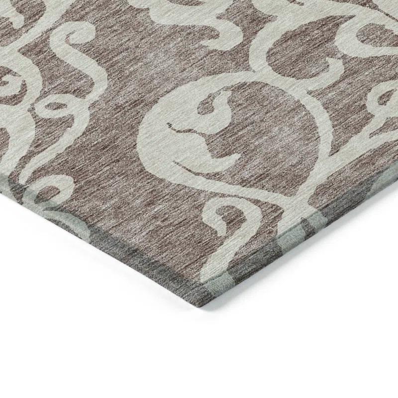 Chayden Washable Damask Indoor / Outdoor Rug