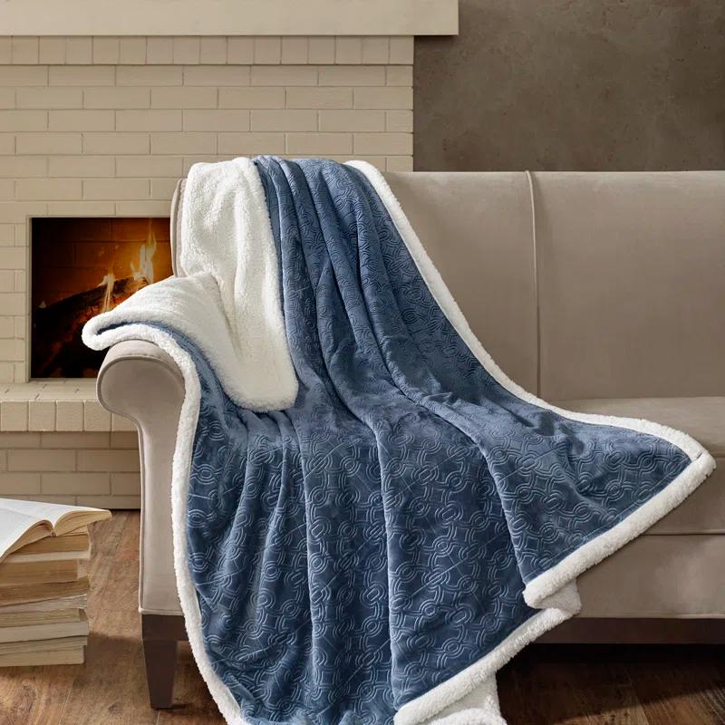 Elma Oversized Textured Plush Throw