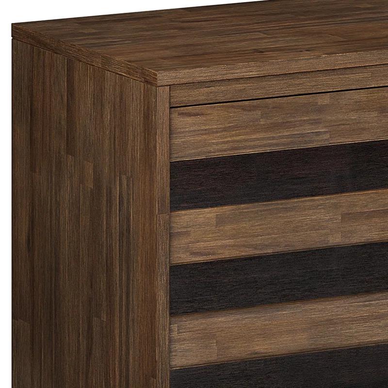 Simpli Home Clarkson 60"W Solid Acacia Mid-Century 2-Door Sideboard Buffet with 3 Drawers