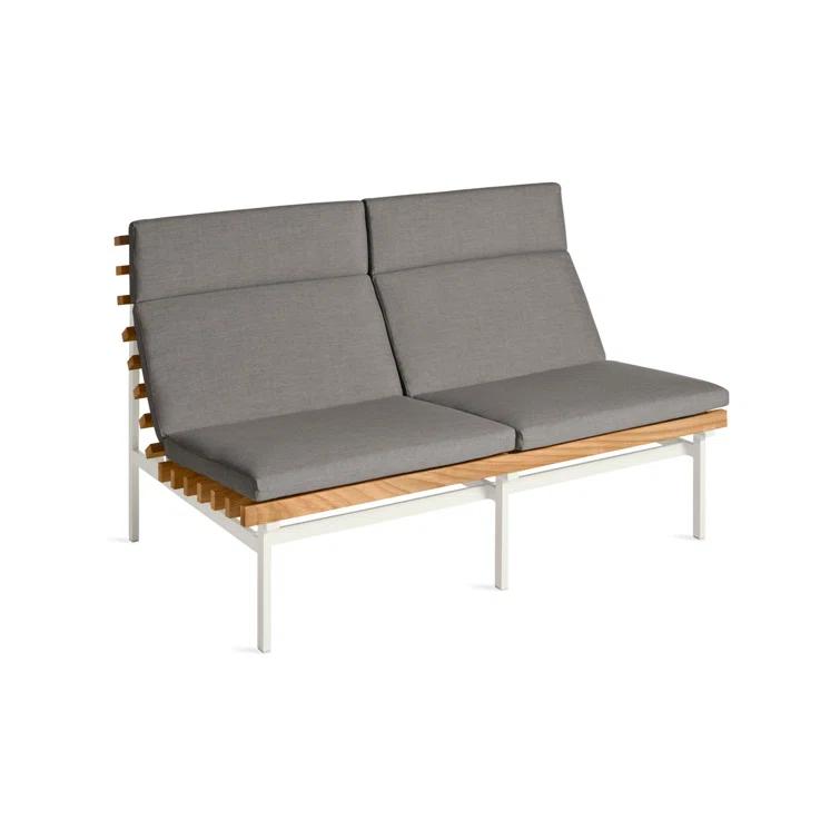 Perch 59'' Wide Powder Coated Aluminum Loveseat with Cushions