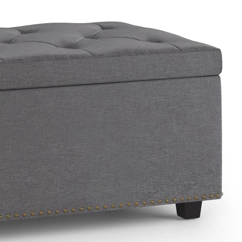 Simpli Home Hamilton Lift Top Rectangular Storage Ottoman
