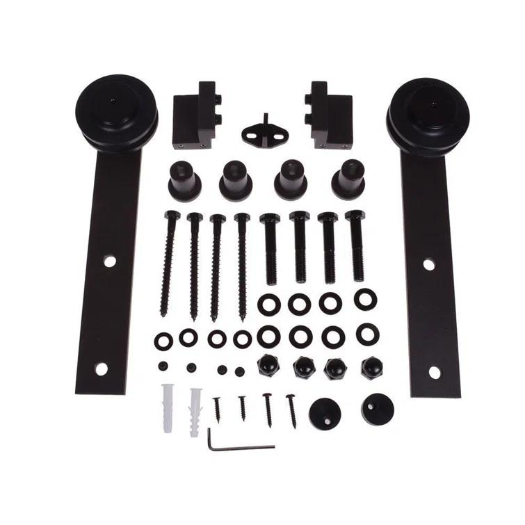 Calhome 80'' Hollow Paneled Painted with Installation Hardware Kit Barn Door