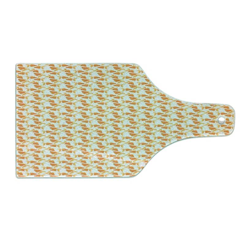 Ambesonne Ambesonne Goldfish Tempered Glass Cutting Board Exotic Aquarium Orange Orange Pale Orange
