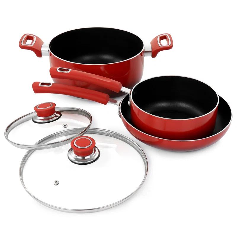 Oster Oster Non Stick 10 Piece Aluminum Cookware Set In Black