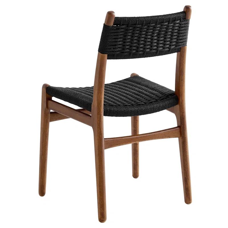 Modway Wynn Rope And Wood Dining Side Chairs Set Of 2