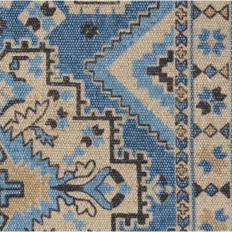 French Connection French Connection Oriental Flatweave Cotton Blue Area Rug