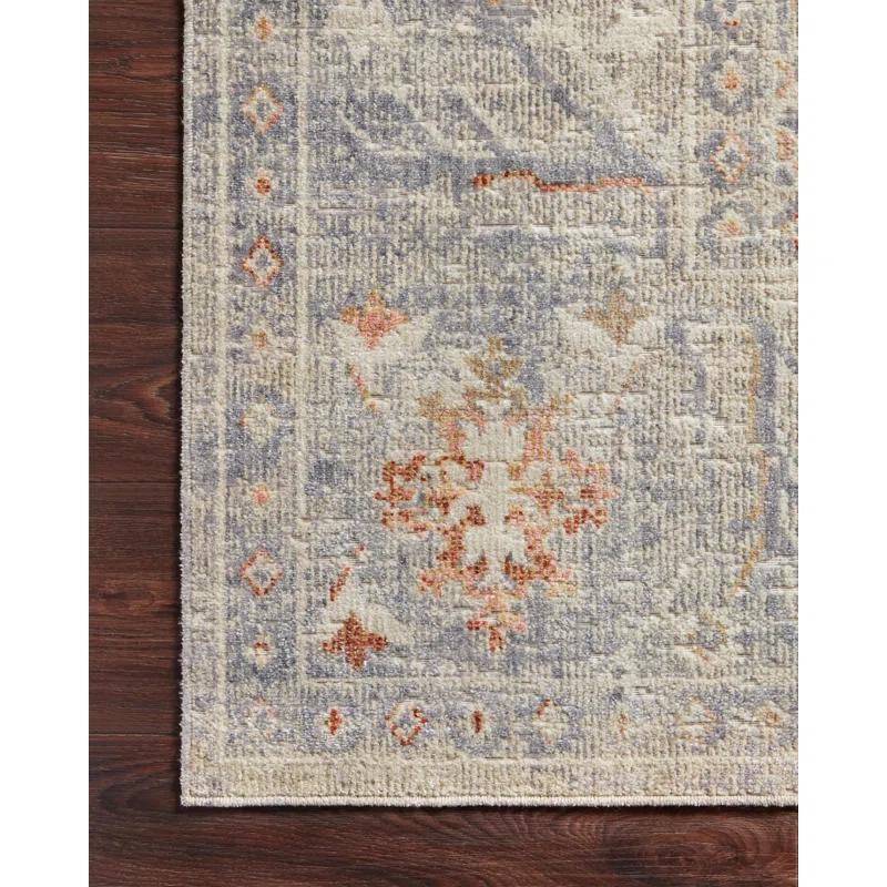 Chris Loves Julia x Loloi Rosemarie Oriental Oatmeal/Lavender Area Rug