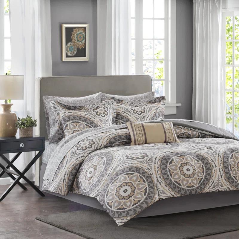 510 Design Estrin 9 PC Comforter Set with Cotton Bed Sheets
