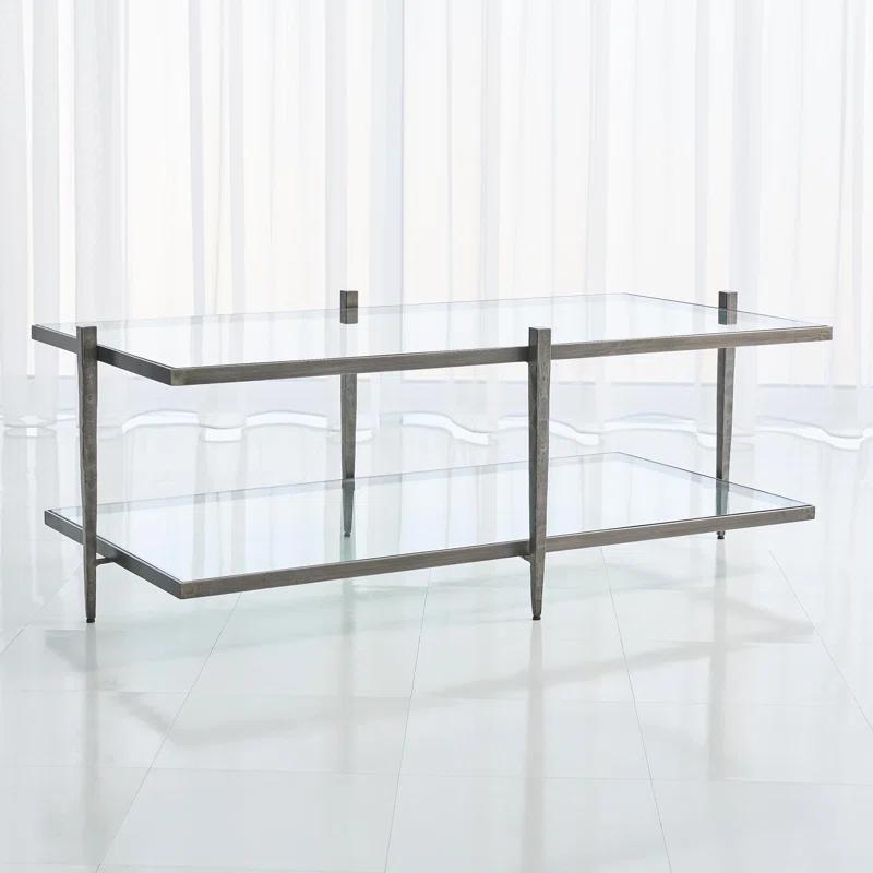 Global Views Laforge Cocktail Table-Natural Iron